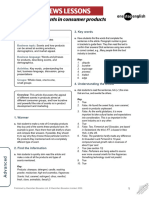 Key For Advanced English Exercise About Scents in Consumer Products