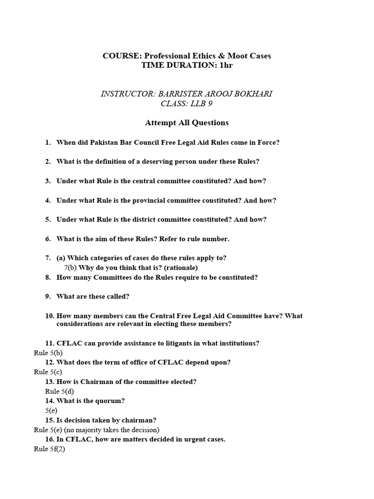 moot questions answers PDF Legal Aid Advocate
