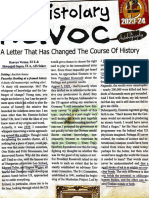 A Letter That Has Changed The Course of History:, Rghert