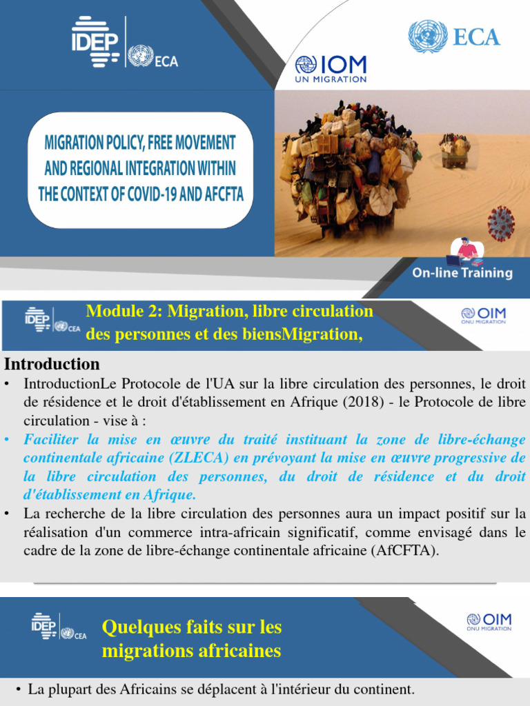 Libre circulation et migration en Afrique | PDF | Migration humaine ...