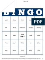 Clothes Unit 7 - Bingo