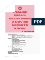 English Essays Guide Line 2024