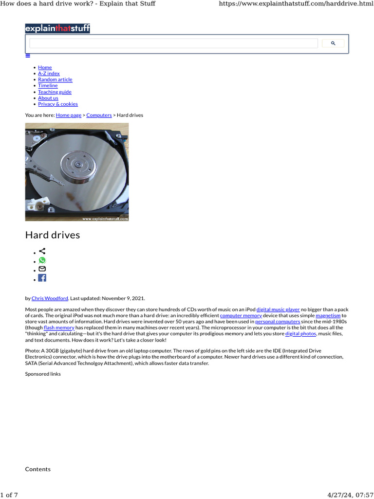 How Does A Hard Drive Work Explain That Stuff Download Free PDF