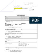 Course Plan (Theory) - Data Structures &algorithms