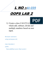 Oops Lab 2