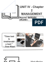  Management of Time