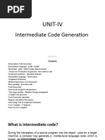 UNIT 4 - Intermediate - Code - Generation NEW