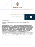 Discurso Pablo VI - Segunda Sesión Del Concilio