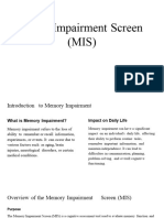Memory Impairment Screen
