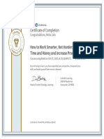 CertificateOfCompletion - How To Work Smarter Not Harder Save Time and Money and Increase Productivity