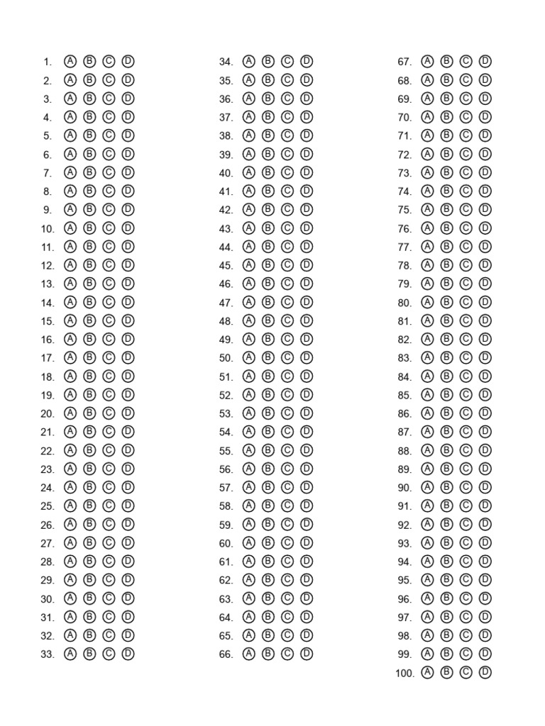 MBE Answer Sheet | PDF