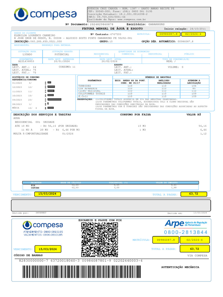 Compesa 9860878 2024-02 | PDF