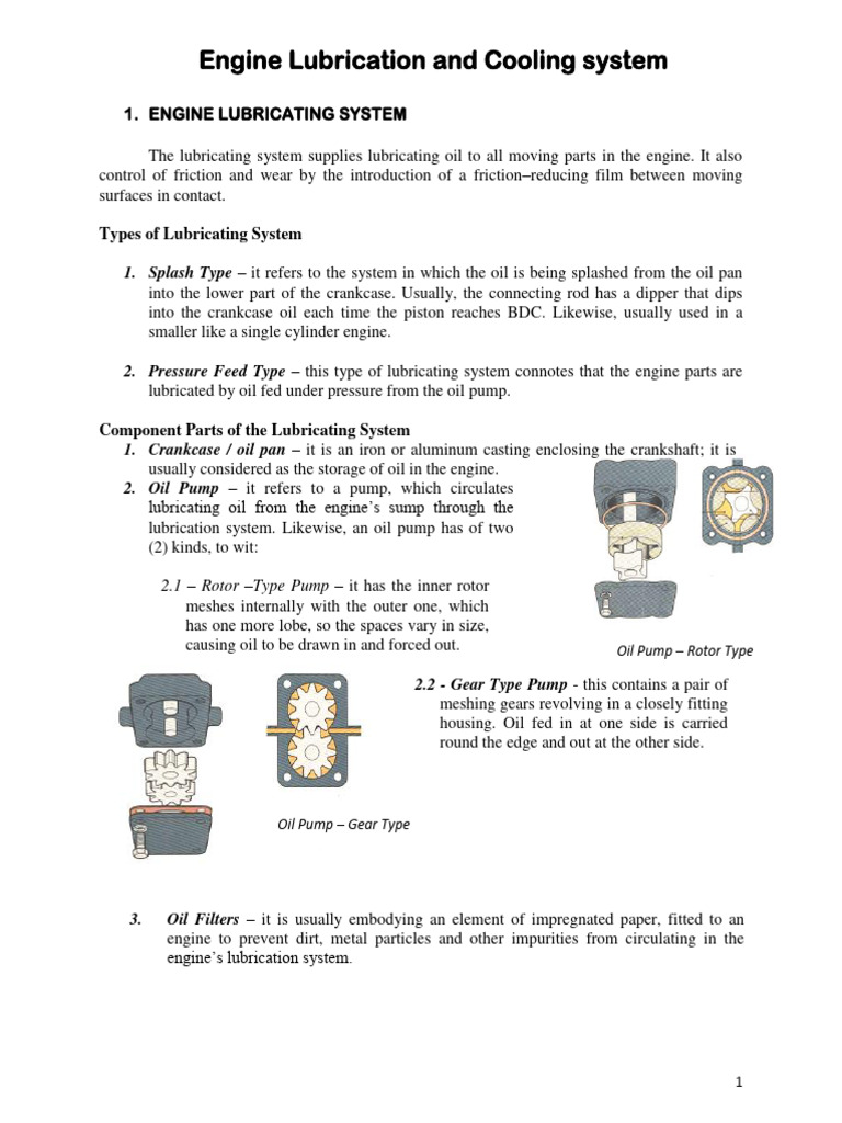 Engine Lubrication and Cooling Systems | PDF | Motor Oil | Internal ...