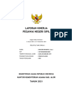 Laporan Kinerja Pegawai Negeri Sipil: TAHUN 2021