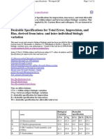 Biological Variation Database specifications for imprecision, inaccuracy, and total allowable error