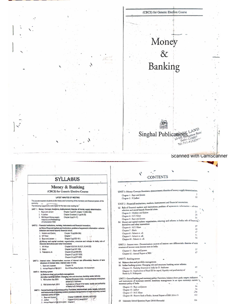Money and Banking 10 Years PDF