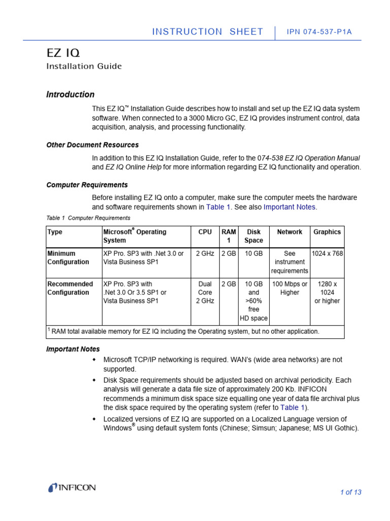 074-537-P1A EZ IQ Installation Guide | PDF | Icon (Computing) | Windows ...