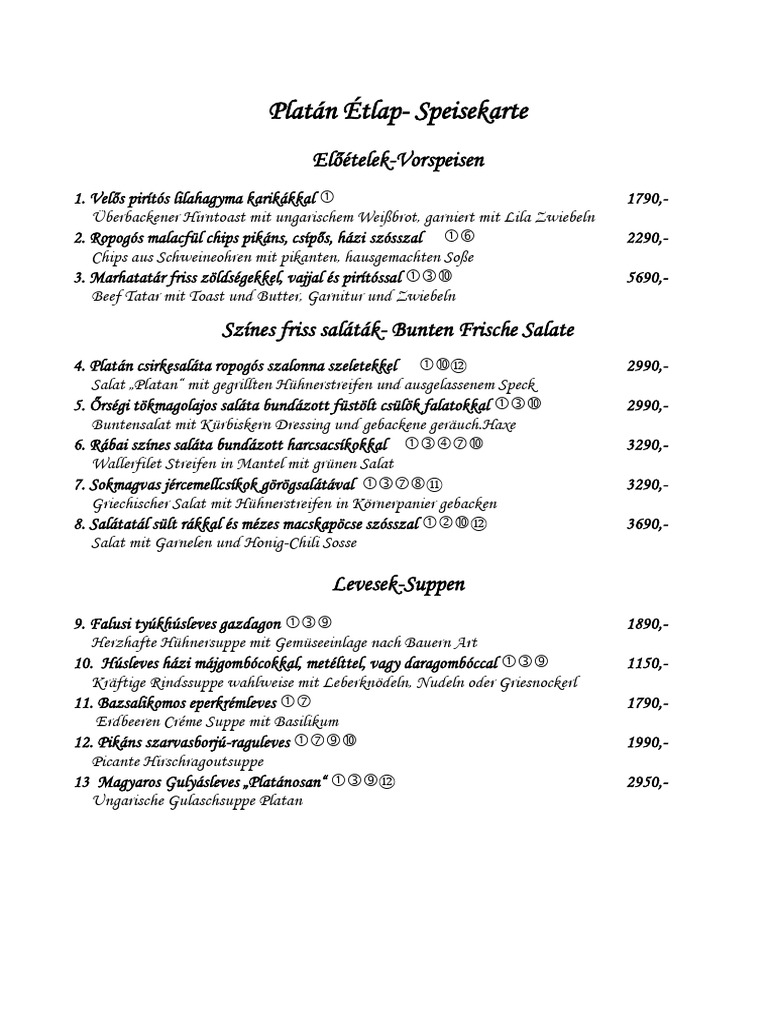 Etlap | PDF
