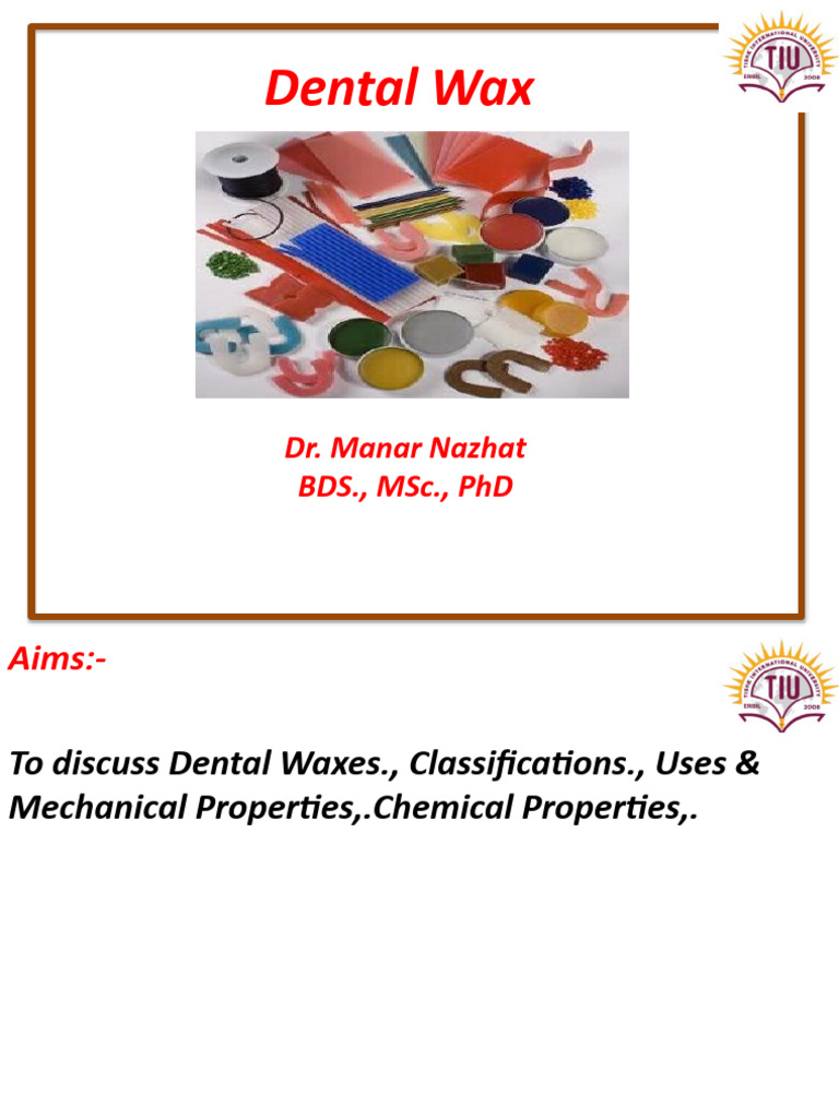 Dental waxes lec 12 download free pdf dentures wax