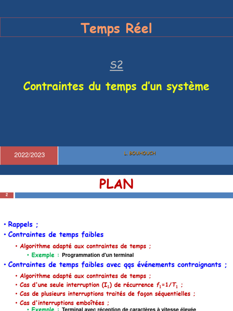 Contraintes de Temps en Systèmes Réels | PDF | Système temps réel ...