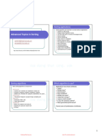 Advanced Topics in Sorting