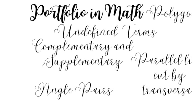Math Portfolio: Angles & Polygons | PDF