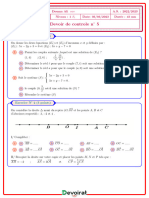 Devoir de Contrôle N°5 - Math - 1ère AS  (2022-2023) Mr Douma Ali