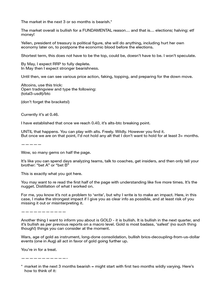 D Man March 24 Fundamental Macro Report 1711028091 | PDF | Market Trend |  Private Sector