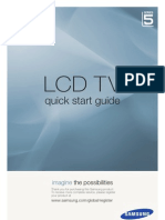 Quick start guide for Samsung LCD TV