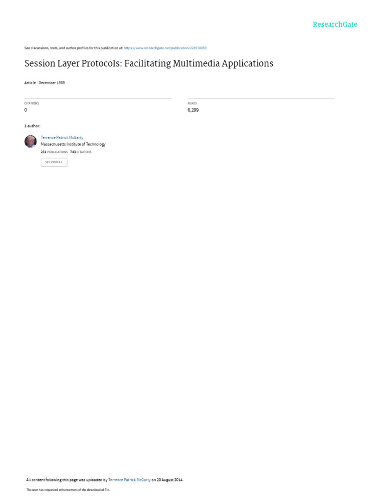 Session Layer Protocols Facilitating Multimedia Ap | PDF | Ip ...