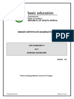 Senior Certificate Examinations: Life Sciences P1 2017 Marking Guidelines