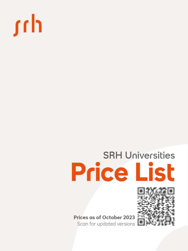 SRH Berlin Tuition Fees Overview 2023 | PDF | Master's Degree | Supply ...
