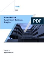 Earned Value Analysis Report of Business Insights