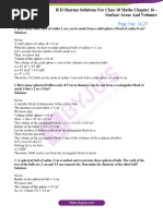 RD Sharma Solutions For Class 10 Chapter 16 Surface Areas and Volumes