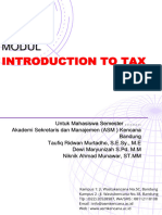 Modul Introduction To Tax