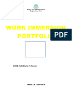 Work Immersion Portfolio