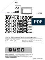 Pioneer Avh-X1800s Avh-X1800dvd Avh-X1850dvd Avh-X1890dvd crt5820