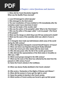French Revolution - Extra Questions