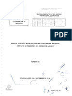 Manual de Políticas Del Sistema Institucional de Archivos - 0