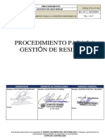 Hseq-Gvia-P-004. Procedimiento de Gestion de Residuos Solidos