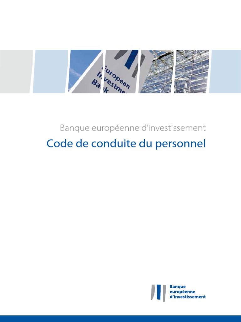 Code de conduite du personnel BEI | PDF | Banques | Harcèlement
