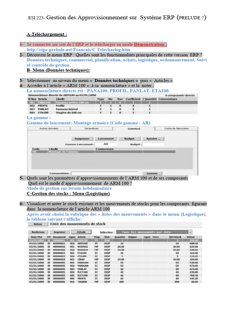 Gestion des Approvisionnements ERP | PDF | Progiciel de gestion intégré ...