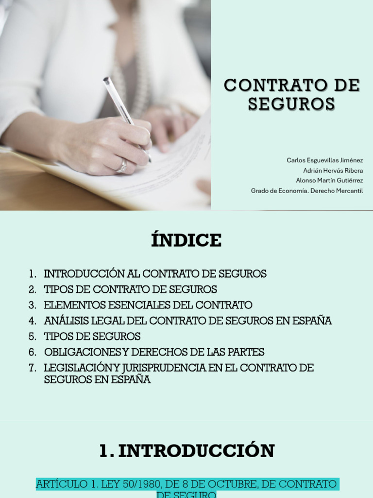 Guía Completa sobre Contratos de Seguros | PDF | Póliza de seguros | Seguro