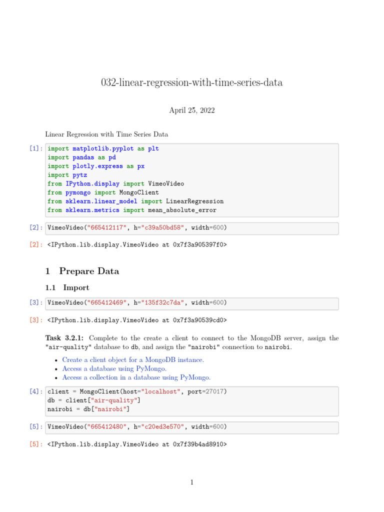 Time Series Linear Regression Analysis | PDF | Applied Mathematics ...