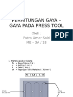 Perhitungan Gaya Press Tool