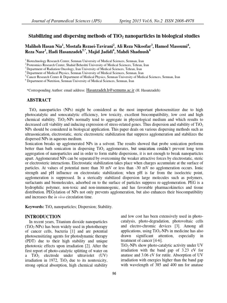 Fkarimi,+Journal+Manager,+Review+1 Hasan Zade | PDF | Titanium Dioxide ...