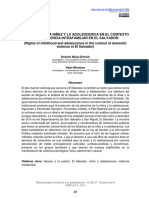 Derechos de La Niñez y La Adolescencia en El Contexto de La Violencia Intrafamiliar en El Salvador.