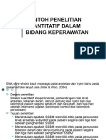 CONTOH PENELITIAN KUANTITATIF DALAM BIDANG KEPERAWATAN