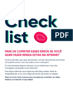 Checklist Erros Renda Extra