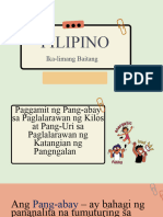 Q3 - Filipino 5 - Pang-Abay - Pang-Uri
